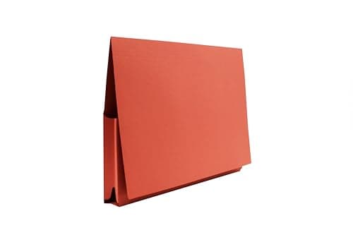 Image of Legal Filing - Ref 713842 14x10 Wallet, Box of 50, Made from 315gsm Strong Recycled Manilla, Will Hold A4 & Foolscap Documents, 37 x 25 cm in Size, Red