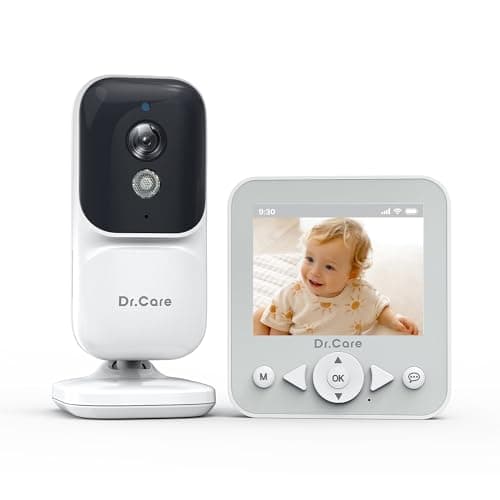 Image of Dr. Care NeoView Video Baby Monitor - 2.8” Screen, 2-Way Audio, Video Loop Recording, Night Vision, Temperature Sensor, Lullabies, Belt Clip Design,Real-Time/VOX Monitoring