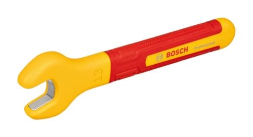 Image of Bosch Professional VDE Spanner - 13 mm (jaw Position of 15°, Certified up to 1,000 V, Insulated with Thermoplastic Elastomer (TPE))