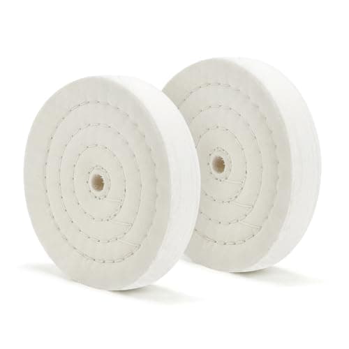 Image of scottchen PRO Buffing Polishing Wheel 6 inch (150mm) Extra Thick (70 Ply) For Bench Grinder With 1/2" (13mm) Arbor Hole -2 Pcs