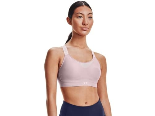 Image of Under Armour Infinity High Bra Women's Bra (Pack of 1), Dash Pink (667) / French Gray, XXL