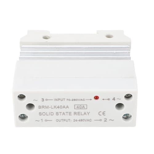 Image of DIN Rail Mount Solid State Relay, DIN Rail Solid State Relay, 70-280VAC Input 24-480VAC Output 40A Single Phase Solid State Relay, Solid State Relays