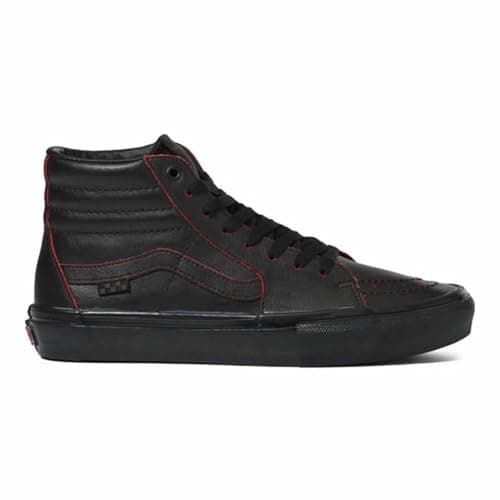 Image of Vans Skate SK8-Hi Lace-Up Black Smooth Leather Mens Shoes VN0A5FCC9CX