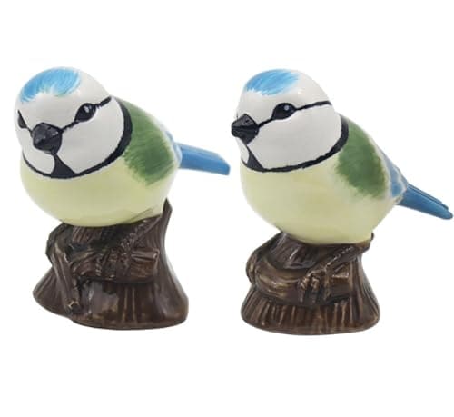 Image of Lesser & Pavey Salt & Pepper Set for All Types of Kitchen | Ceramic Salt & Pepper Shaker Set | Lovely Salt & Pepper Pots | Salt Shaker & Pepper Shaker Suitable for Home (Bluetits)