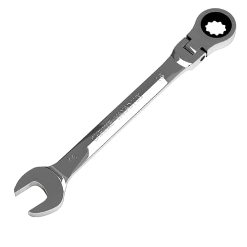 Image of EGOFINE 18mm Adjustable Spanner Flex Head, Ratchet Spanner Metric, Industrial Grade Gear Wrench with 12 Point Box End, 72-Teeth Ratchet, Chrome Vanadium Steel