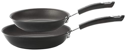 Image of Circulon Total Hard Anodised Frying Pan | Nonstick Frying Pan for Even and Thorough Cooking | Non Stick Pan Suitable for All Hob Types Including Induction - Twin Pack, 22 and 25cm