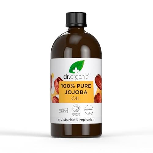 Image of Dr Organic Jojoba Oil, 100% Pure & Natural, Moisturising, Multi Action, Face, Body & Hair, Massage, Carrier Oil, Aromatherapy, Vegan, Cruelty Free, Paraben & SLS Free, Certified Organic, 100ml