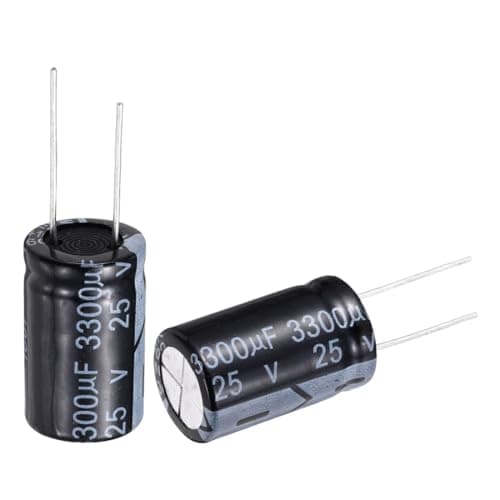 Image of sourcing map 3300uF 25V 16x25mm Electrolytic Capacitor, Radial Leads Aluminum Capacitors for TVs, LCD Monitor, VCD, 10Pcs
