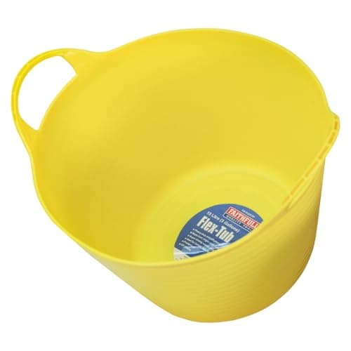 Image of Faithfull Flex Tub – Multi-Purpose & Durable Flexible Bucket for Garden, DIY, Building & Farming - 15L (3gl), Yellow