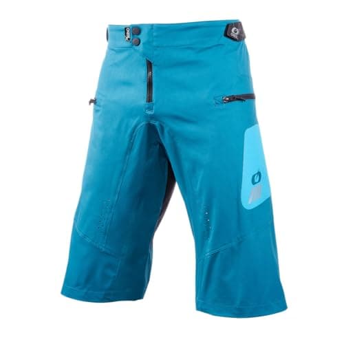 Image of O'NEAL | Bike Shorts | MTB DH Downhill FR | Durable Mesh Material, Stretch Inserts | FR Element Hybrid V.22 Shorts | Adult | Petrol Blue | Size 38/54