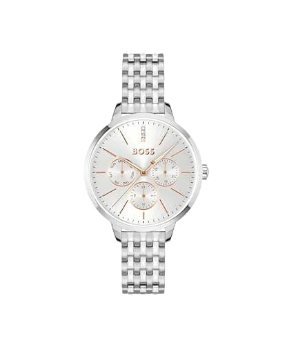 Image of BOSS Analogue Multifunction Quartz Watch for Women Symphony LE Collection with Silver Stainless Steel Bracelet - 1502781
