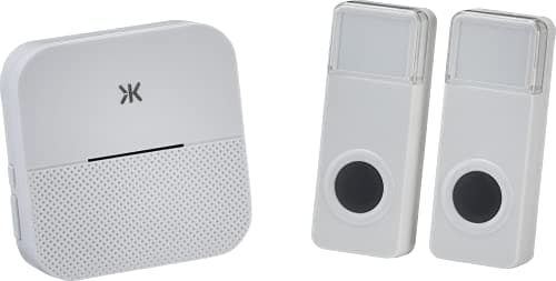 Image of Knightsbridge - Wireless Plug in Dual Entrance Door Chime System - White