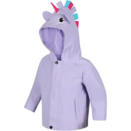 Image of Regatta Kids Animal Print Hooded Waterproof Jacket - Unicorn - 3-4 Yrs