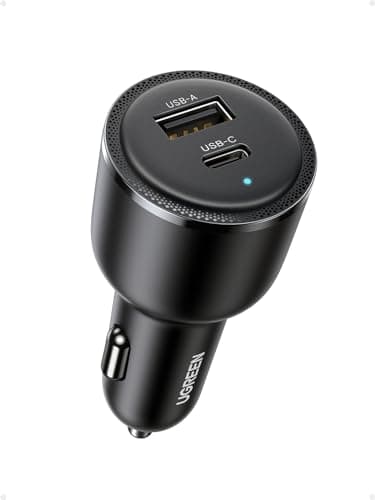 Image of UGREEN 63W USB C Car Charger Fast Charging PPS 45W & QC3.0 & PD3.0 Type C Car Charger Compatible with Galaxy S25/S24/S23 Series, iPhone 17/16/15/14 Series,iPad/MacBook,etc