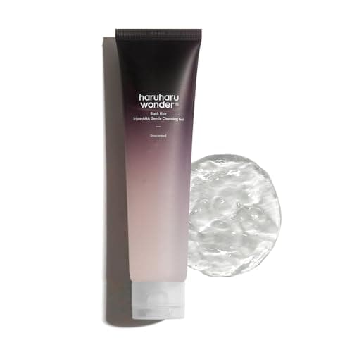 Image of haruharu wonder Black Rice Triple AHA Gentle Cleansing Gel, Hydrating Cleansing gel, Gentle exfoliating, Vegan, Travel essentials, Korean Skincare, 100ml