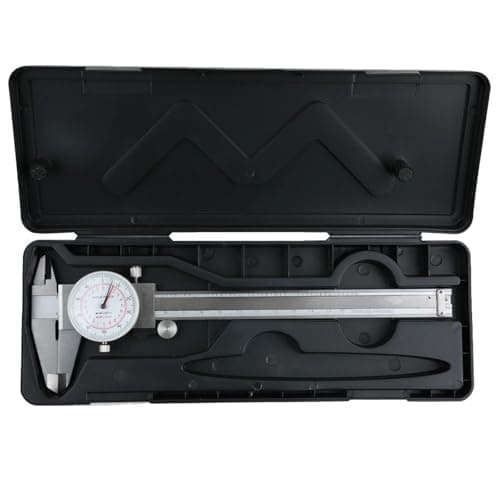 Image of Dial Calipers Metric/Imperial 6“ 8” 12" / 150 200 300mm Standard Double Pointer Reading Scale Precision Industrial Stainless Steel Vernier Calipers(150mm 6inch)