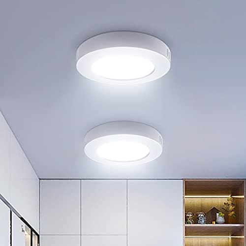 Image of Aigostar [2Pack] LED Ceiling Lights, 6W 620LM Round LED Ceiling Light 6500K, 51W Equivalent Lighting Ceiling, Small, Dome, Modern, Flush Ceiling Light for Bedroom, Kitchen, Porch, Hallway, Utility