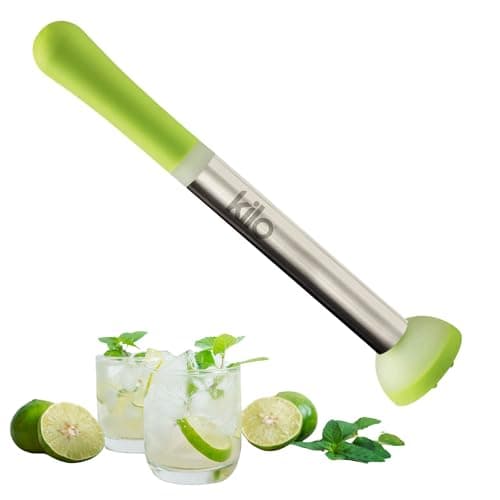 Image of Kilo Bar Cocktail Muddler, Ice Crusher & Bar Muddler for Cocktail Making, Fruit & Spice Crushing, Muddling & Majito Making - Stainless Steel