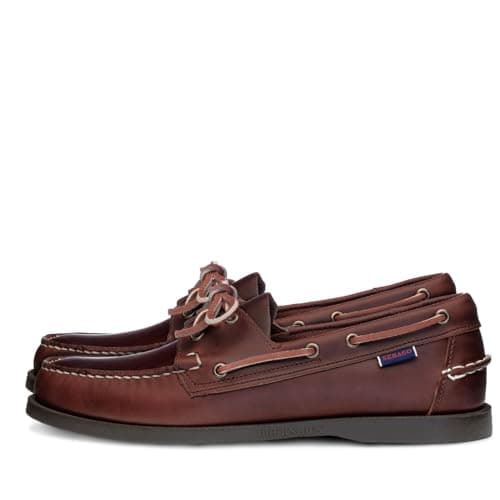 Image of Sebago Docksides, Men Boat Shoes, Brown (Brown Oiled Waxy Lea), 9.5 UK (44 EU)