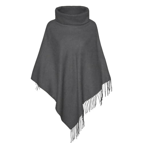 Image of VERO MODA Kleo Women's Grey Poncho, grey, One Size