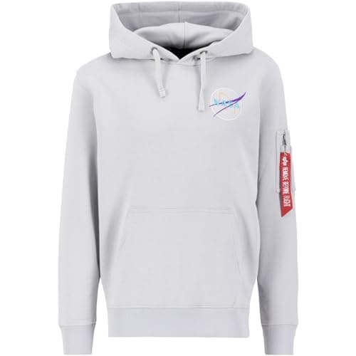 Image of Alpha Industries Men's Dark Side Hoody, Pastel Grey, XXL