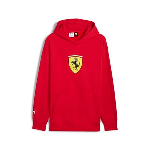 Image of PUMA Mens Scuderia Ferrari Race Big Shield Hoodie Red Size L