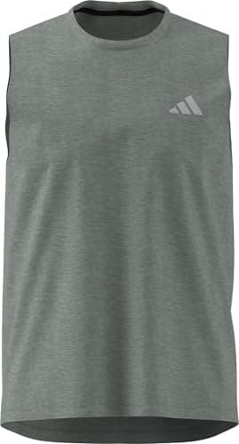 Image of adidas Men's adi365 Running Essentials Tank, Medium Grey Heather, L