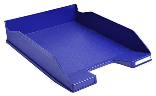 Image of Exacompta - Ref 113104D - Office Letter Tray Combo Midi - 347 x 255 x 65mm in Size, Suitable for A4 Documents, Stackable with Others, Holds Approx. 500 Sheets - Night Blue