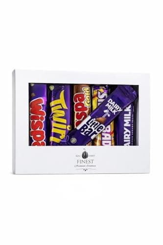 Image of EDU Finest Chocolate Gift Box Assortment – Dairy Milk, Wispa, Twirl, Caramilk & More | British Chocolate Selection | Chocolate Gift for Birthdays, Holidays & Special Occasions