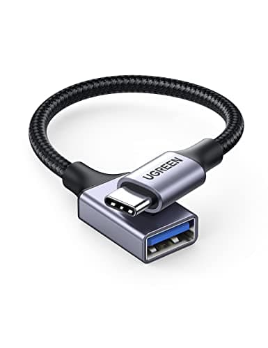 Image of UGREEN USB C to USB Adaptor,10Gbps Aluminum USB C Adapter OTG Cable,Type C Male to USB 3.2 Female Transfer Compatible with MacBook/iPad Air/Pro 2022 Galaxy S22 Dell XPS and more Type C Devices(Grey)