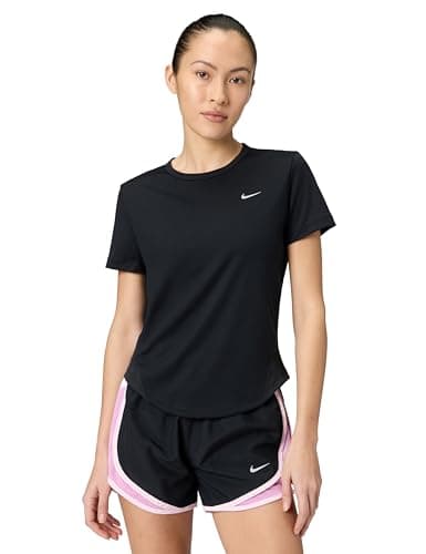 Image of NIKE HQ0648-010 Tempo T-Shirt Women's Black/Reflective SILV Size S