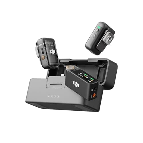Image of DJI Mic 2 (2 TX + 1 RX + Charging Case), All-in-one Wireless Microphone, Intelligent Noise Cancelling, 32-bit Float Internal Recording, 250m (820 ft.) Range, Microphone for iPhone, Android, Camera