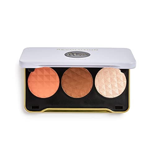 Image of Makeup Revolution, Patricia, Bright Moonlight Glow, Face Palette, Fair, 3 Shades, 6.6g