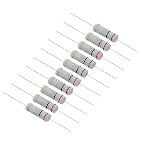Image of PATIKIL 5Watt 0.2 Ohm Carbon Film Resistor, 10 Pcs 5% Tolerance Resistors Axial Lead Colored Ring for DIY Projects and Experiments