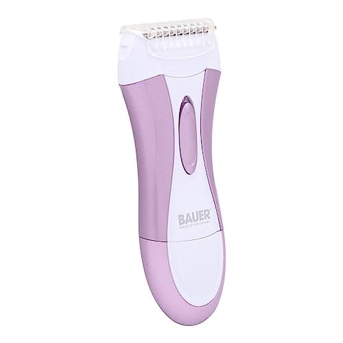 Image of Bauer Professional 38730 Soft and Smooth Lady Shaver / Painless Hair Removal / Arms, Legs and Bikini Trimmer / Battery Operated / Wet and Dry Shave / Bikini Trimmer Attachment / Stainless Steel Blades