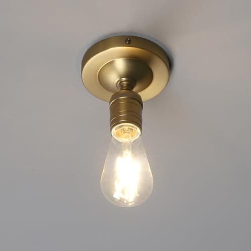 Image of Phansthy Simple Style Industrial Ceiling Light One-Head Pendant Lamp Without Shade Hallway Lighting Kitchen Bedroom Lights Suit for E27 Bulbs (Antique Brass)