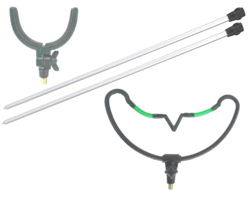 Image of Roddarch Bank Stick & Rod Rest Set 2 X Bank Stick Adjustable V Rest & Adjustable U Rest
