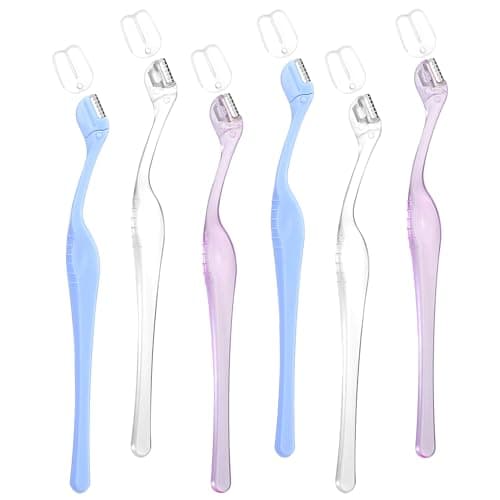 Image of 6pcs Small Eye Brow Razors For Women, Portable Mini Eyebrow Razor Trimmer, Face Razors Eyebrow Shaver For Facial Hair Lip, Shaving Removal Tool With Precision Cover