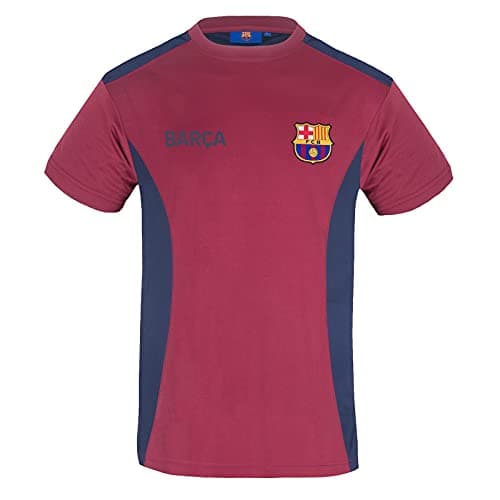 Image of FC Barcelona Official Football Gift Mens Poly T-Shirt Red Large