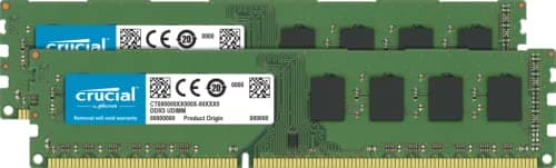 Image of Crucial RAM CT2K102464BD160B 16 GB Kit (2 x 8 GB) DDR3 1600 MHz CL11 Desktop Memory