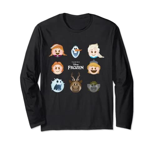 Image of Frozen Emoji Heads Long Sleeve T-Shirt