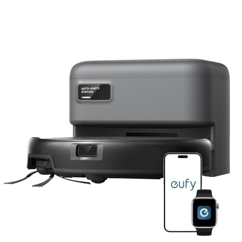 Image of eufy Robot Vacuum C10 with Self Empty Station, 4,000Pa, 2.85-Inch Ultra-Slim Body, Up to 60 Days of Hands Free Cleaning,Carpet Cleaning, Edge Expansion Brush, Quiet, Point Laser Navigation