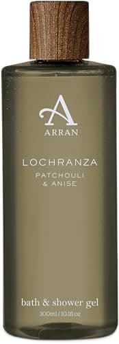 Image of Arran Sense of Scotland Lochranza Patchouli Body Wash for Men (300ml) Luxury Scottish Shower Gel with Citrus, Spices & Moisturising Pro Vitamin B5