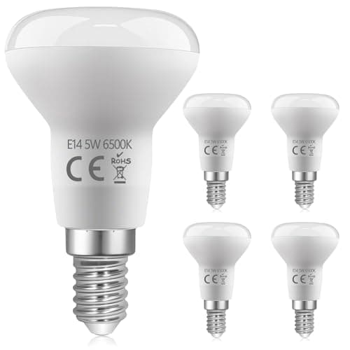 Image of Blakapoo R50 E14 Reflector Bulb, SES Small Edison Screw LED 5W E14 Spotlight Bulb 40W Equivalent, 500LM, Warm White 2700K, 120°Beam Angle, Non-dimmable, Pack of 5