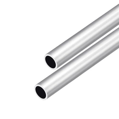 Image of DMiotech 2Pack (12mm OD x 10mm ID) 6063 Aluminum Round Tube 250mm Length Industry Metal Tubing for Machinery Frame Construction DIY Projects