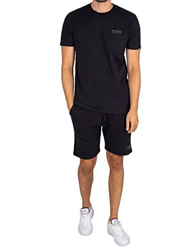 Image of ellesse Men's Oulan T-Shirt and Short Set, Black, L