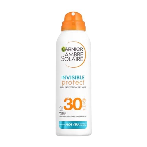 Image of Garnier Ambre Solaire Face SPF Invisible Protect Dry Mist SPF 30, Fast Absorbing, High UVA & UVB Protection, Water Resistant, Invisible Finish, Non-Sticky 150ml