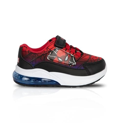 Image of Marvel Kids Boys Trainers Shoes Spider Man Light Up Trainer for Kids Official Licensed - Spiderman 29103 Trainers 10 UK CH Black