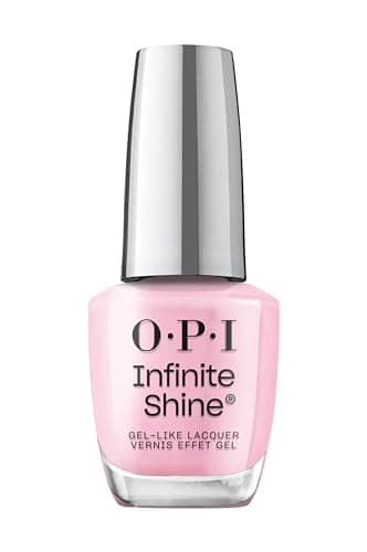 Image of OPI Infinite Shine Nail Polish - Faux-ever Yours - Gel Like & Long Lasting Pink Crème Nail Polish - with Pre-Cured Gel Technology & OPI Pro-Wide Brush (15ml)