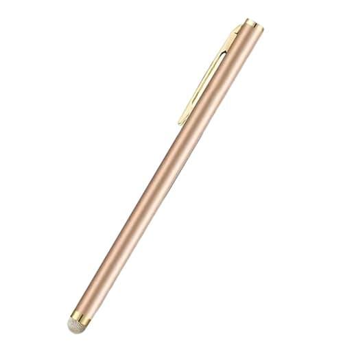 Image of Premium Metal Pen Gold Clip Replaceable Fabric Tip for Tablets Smartphones Lightweight Design Gold Clip Styluses Pen for Touchscreens